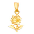 Load image into Gallery viewer, Solid Gold Rose Pendant - 10k or 14k