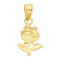 Load image into Gallery viewer, Solid Gold Rose Pendant - 10k or 14k