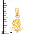 Load image into Gallery viewer, Solid Gold Rose Pendant - 10k or 14k
