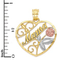 Load image into Gallery viewer, Solid Gold Mama Heart Pendant - 10k or 14k