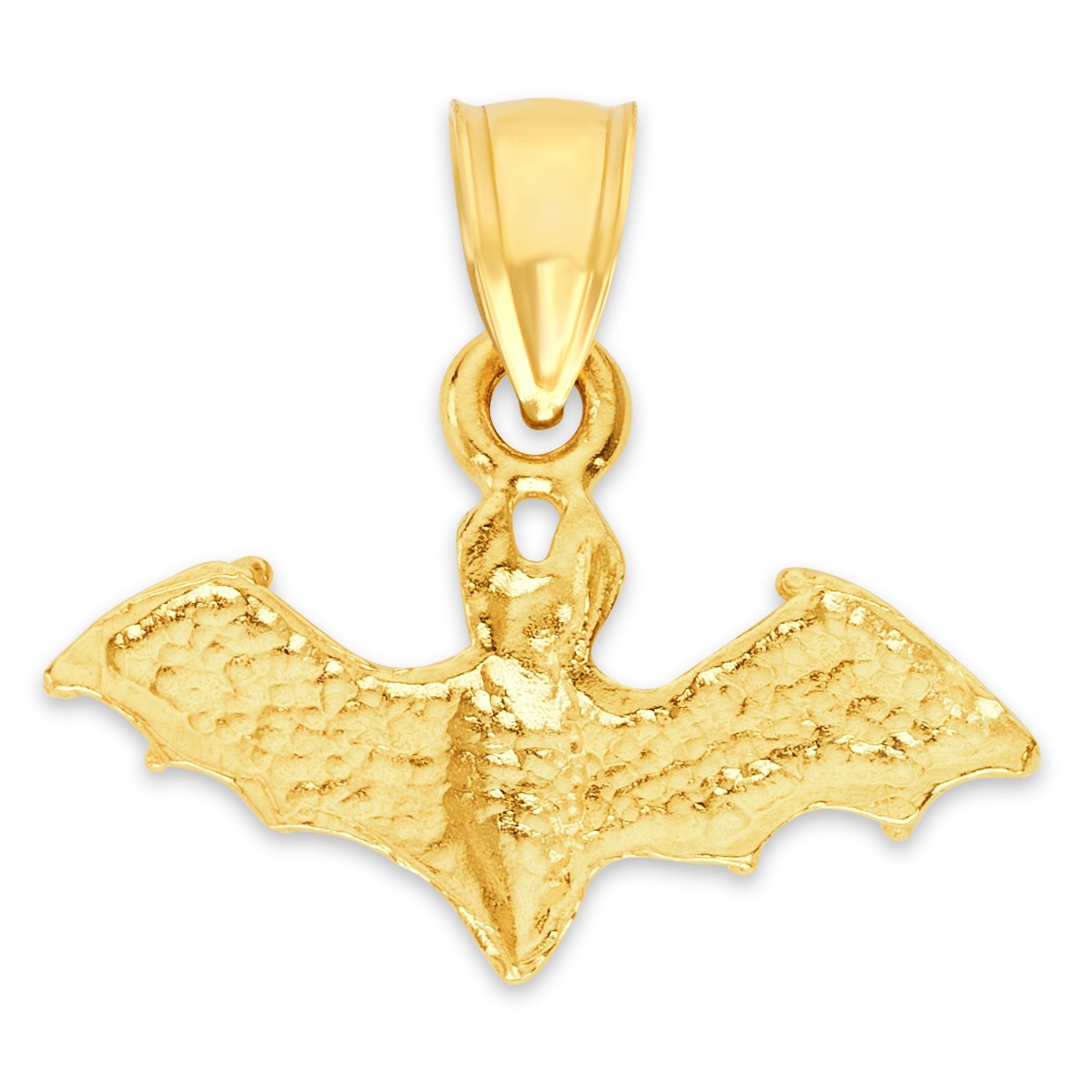 Solid Gold Bat Pendant - 10k or 14k