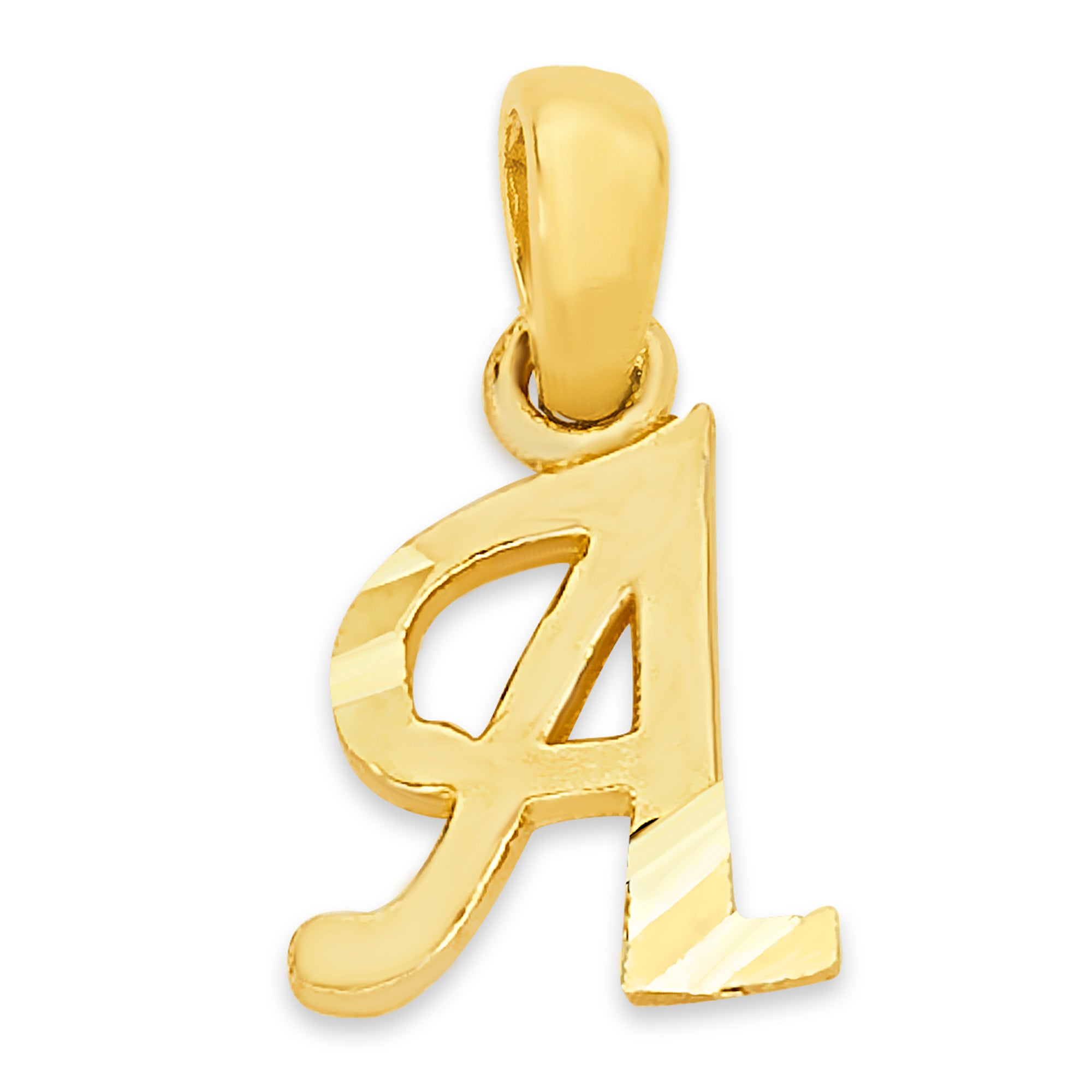Solid Gold Initial Pendant - 10k or 14k