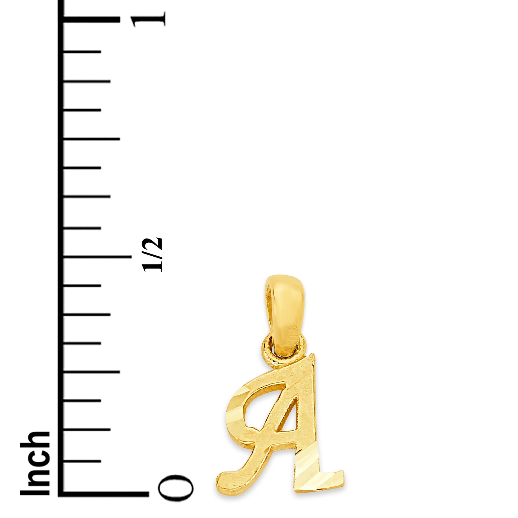 Solid Gold Initial Pendant - 10k or 14k