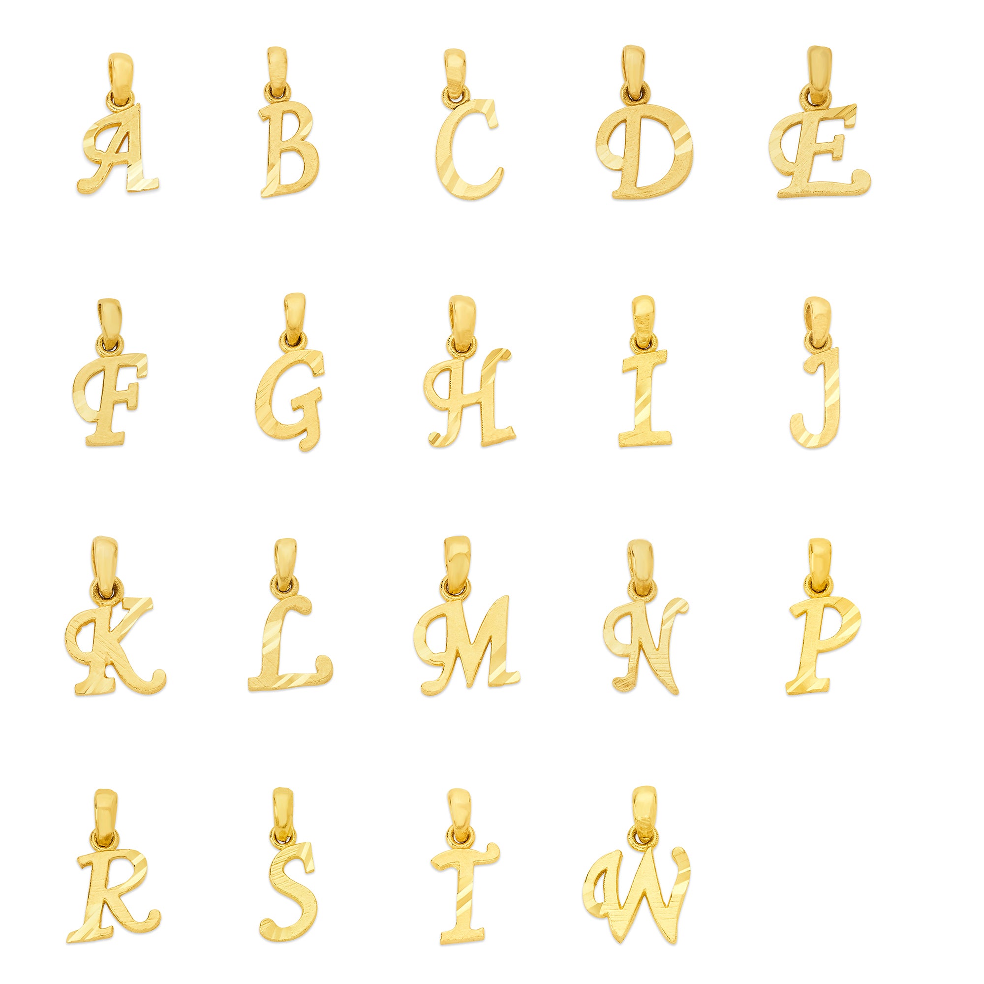 Solid Gold Initial Pendant - 10k or 14k