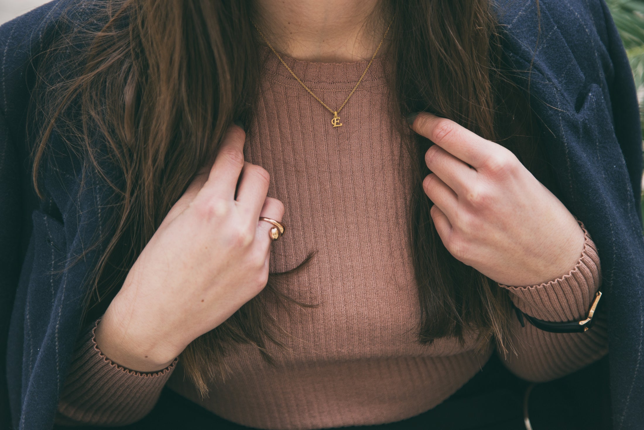 Solid Gold Initial Pendant - 10k or 14k
