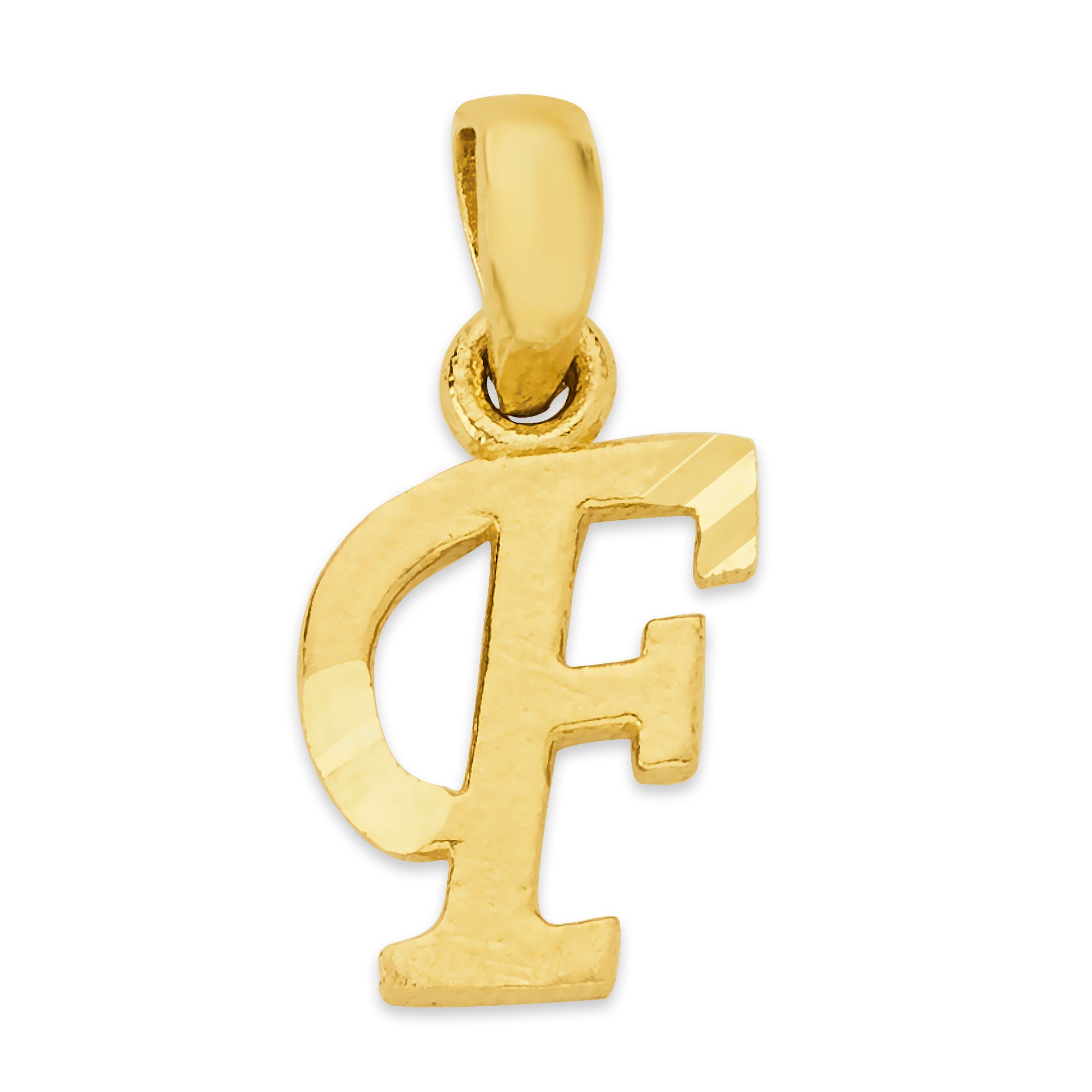 Solid Gold Initial Pendant - 10k or 14k