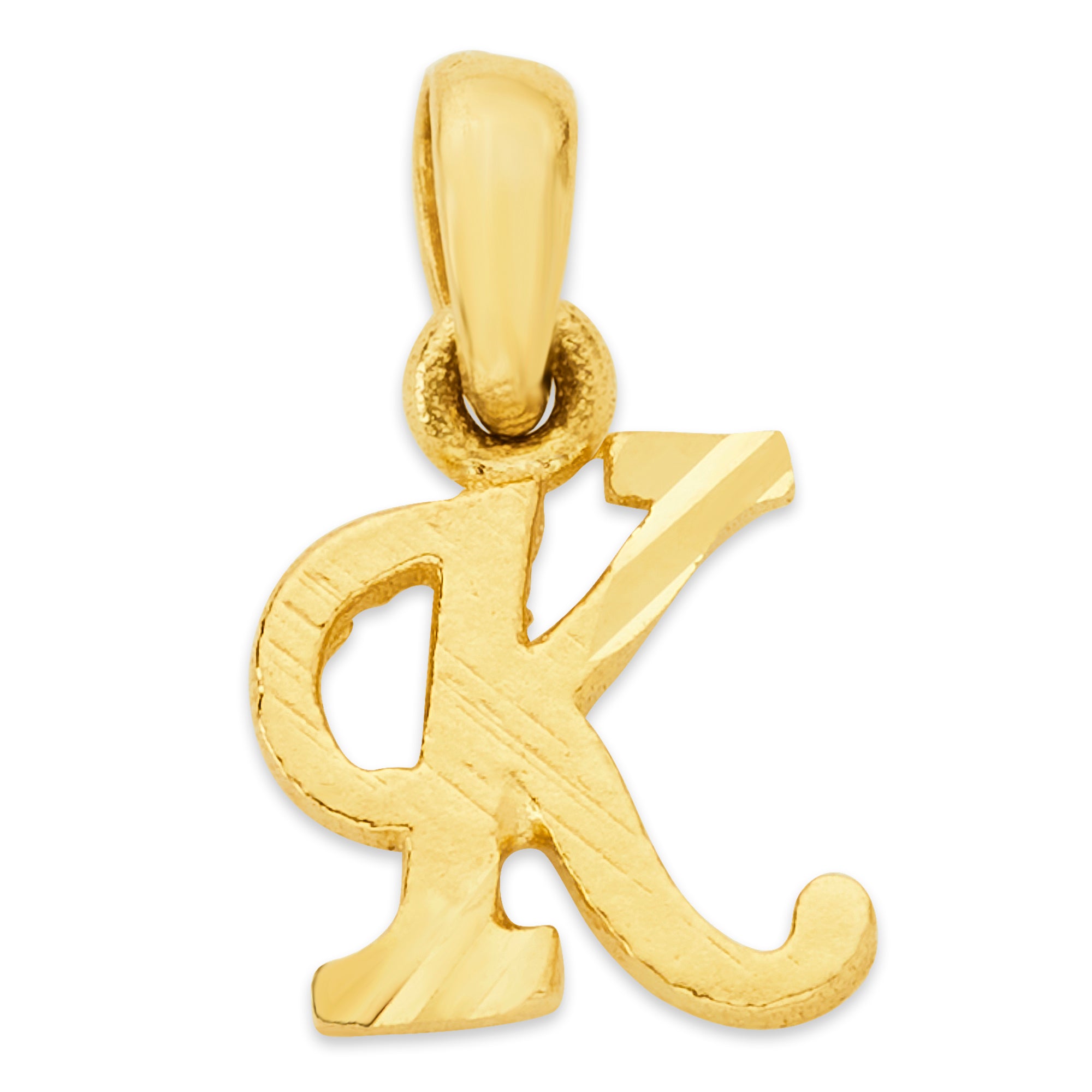 Solid Gold Initial Pendant - 10k or 14k