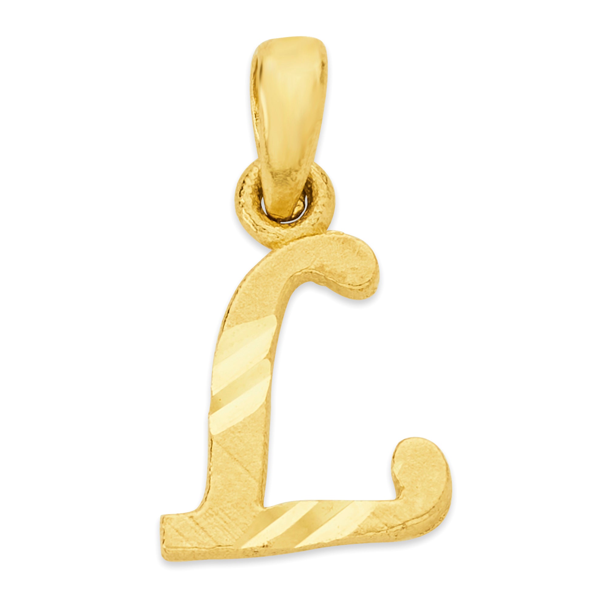 Solid Gold Initial Pendant - 10k or 14k