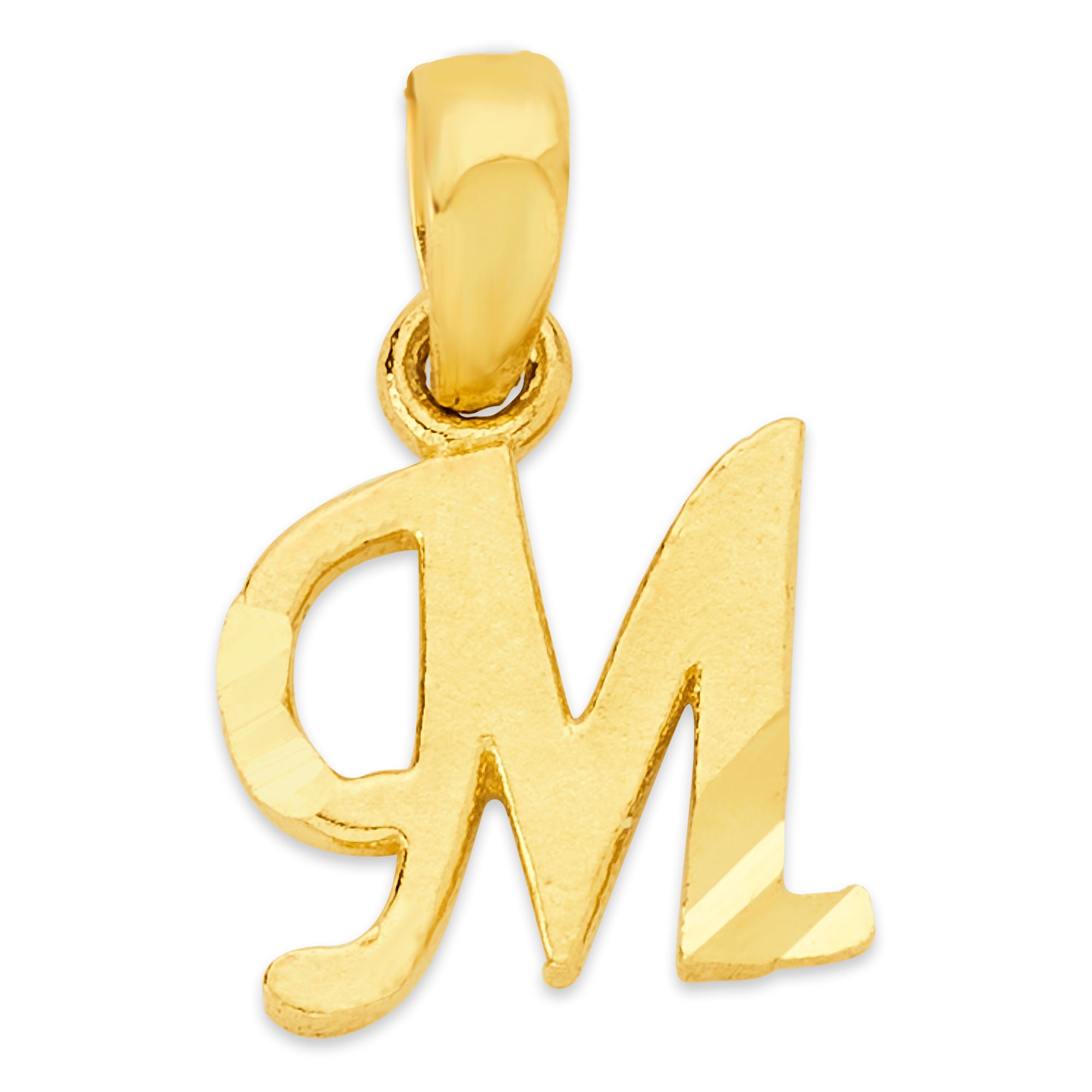 Solid Gold Initial Pendant - 10k or 14k