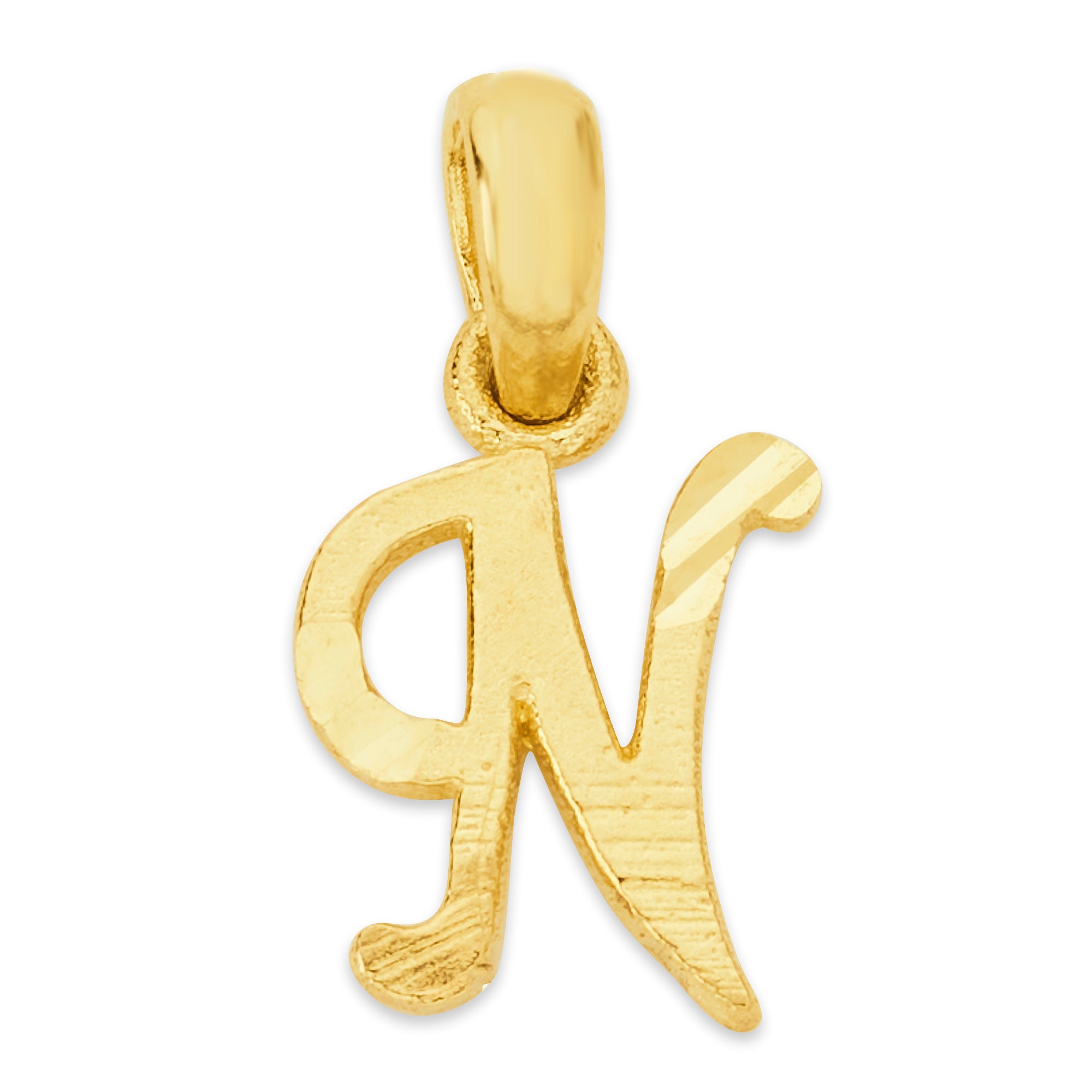 Solid Gold Initial Pendant - 10k or 14k
