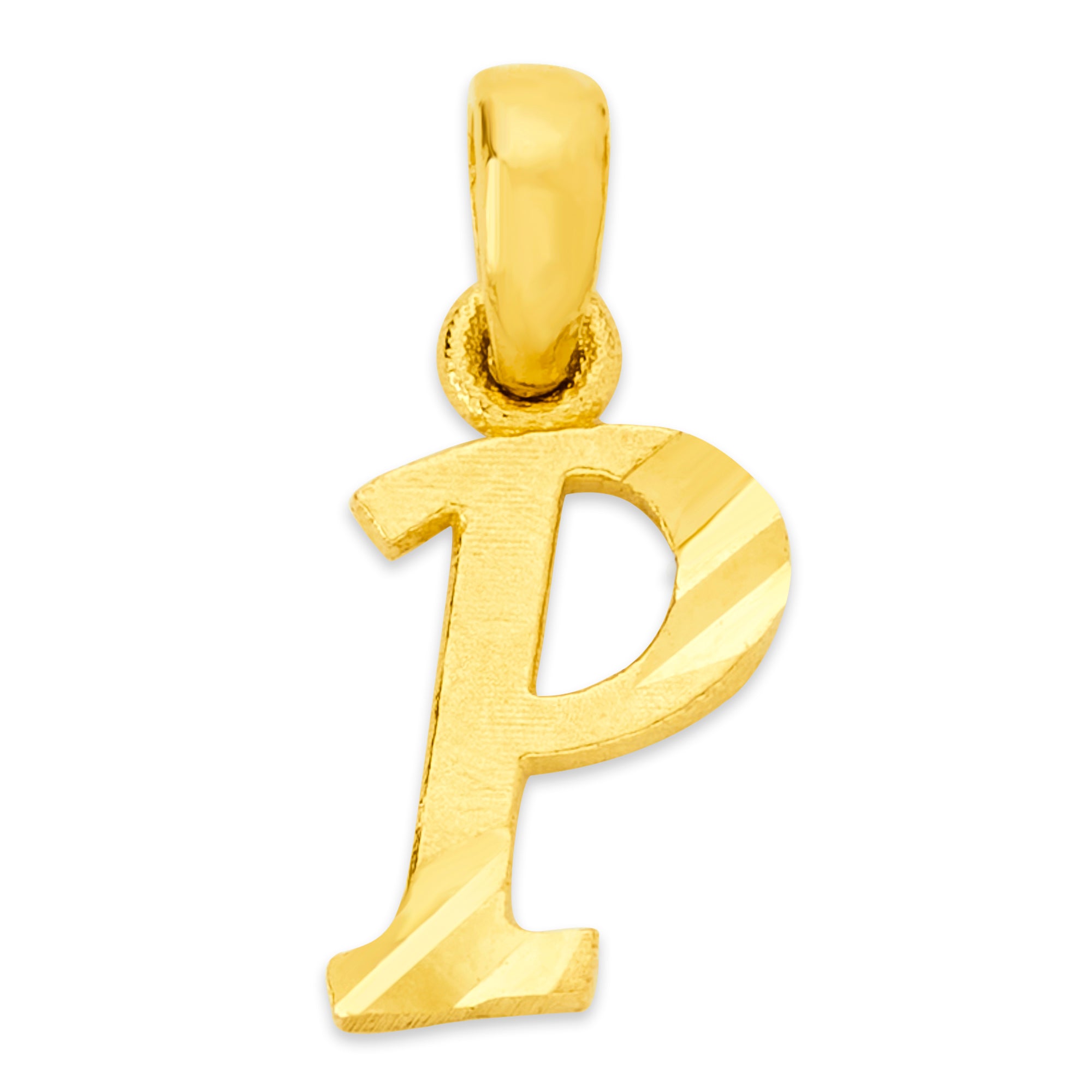 Solid Gold Initial Pendant - 10k or 14k