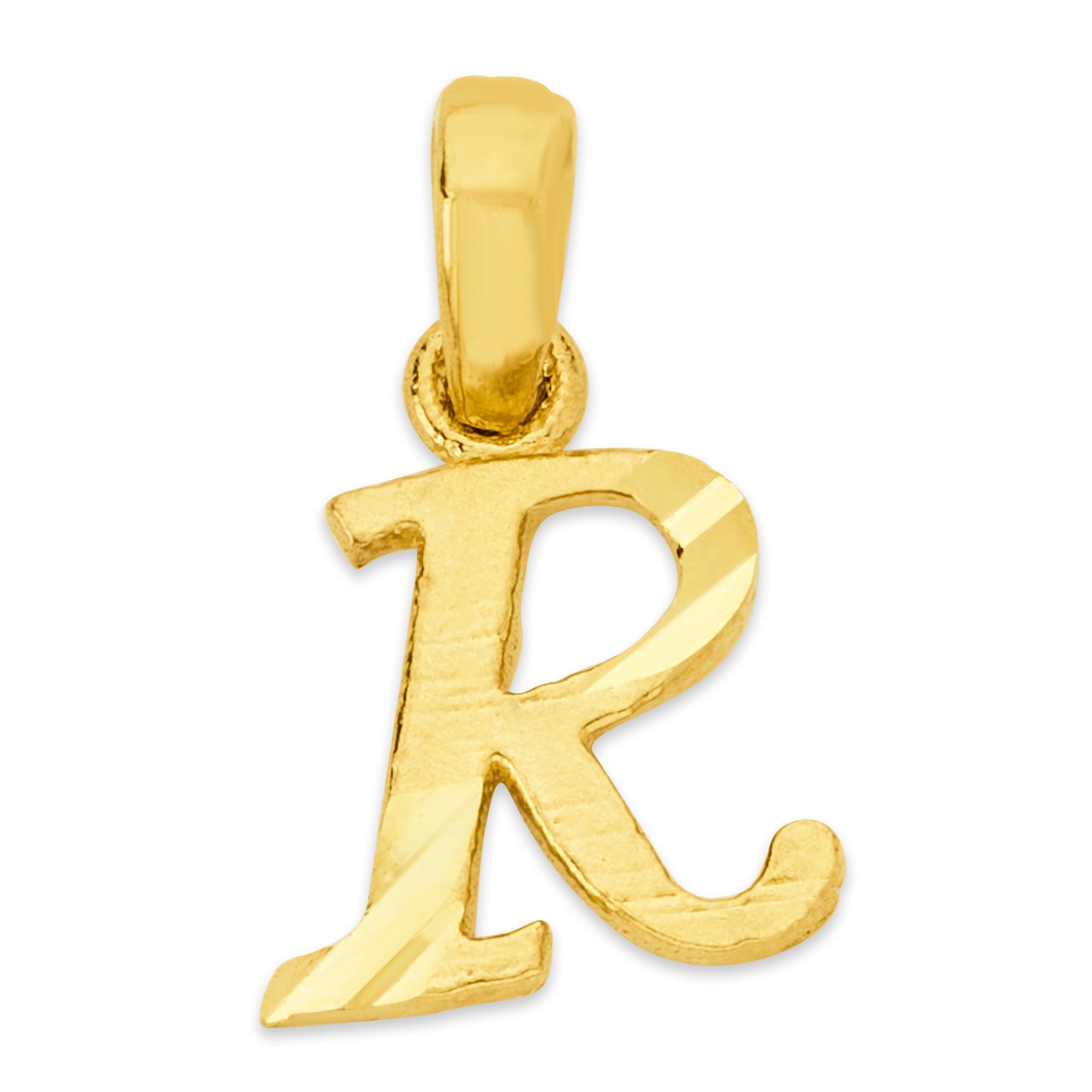 Solid Gold Initial Pendant - 10k or 14k