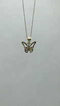 Load and play video in Gallery viewer, Solid Gold Butterfly Pendant - 10k or 14k