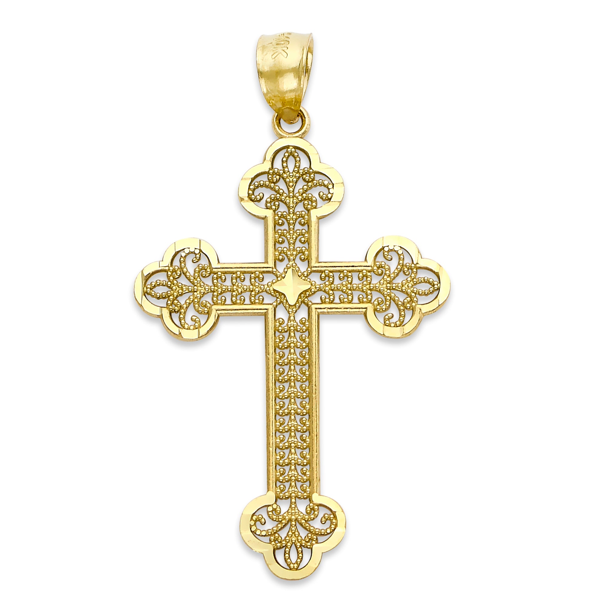 Solid Gold Crucifix Pendant - 10k or 14k