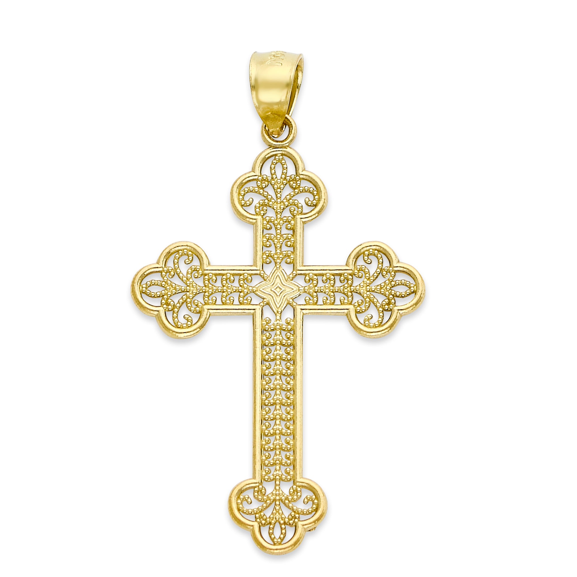 Solid Gold Crucifix Pendant - 10k or 14k