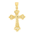 Load image into Gallery viewer, Solid Gold Cross Pendant - 10k or 14k
