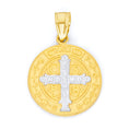 Load image into Gallery viewer, Solid 10k/14k Gold Saint Benedict Medallion Pendant
