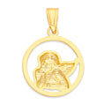 Load image into Gallery viewer, Solid 10k/14k Gold Angel Charm - Religious Jewelry for Protection
