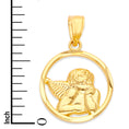 Load image into Gallery viewer, Solid 10k/14k Gold Angel Charm - Religious Jewelry for Protection
