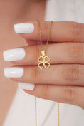Load image into Gallery viewer, Solid Gold Four Leaf Clover Pendant - 10k or 14k
