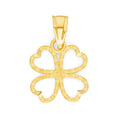 Load image into Gallery viewer, Solid Gold Four Leaf Clover Pendant - 10k or 14k
