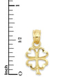 Load image into Gallery viewer, 10k/14k Solid Gold Four Leaf Clover Pendant: Lucky Charm Necklace
