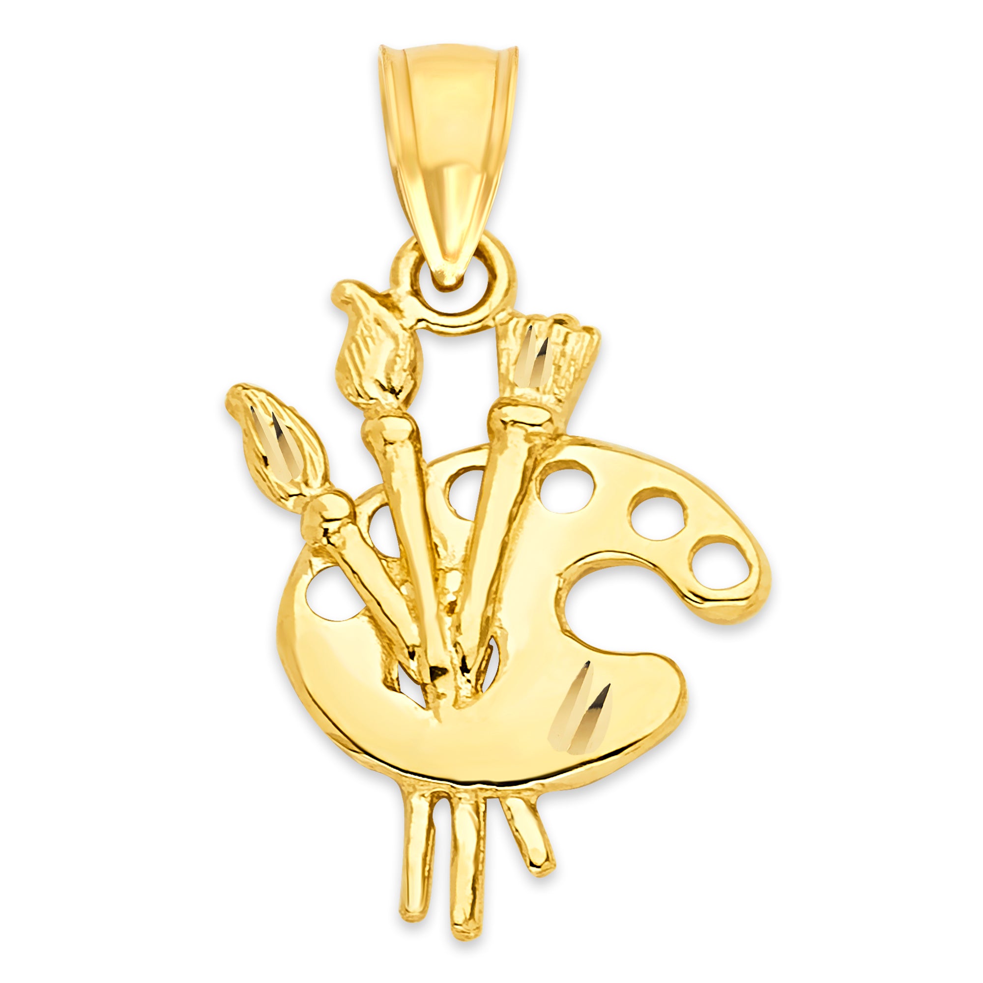 Solid Gold Painter Pendant - 10k or 14k