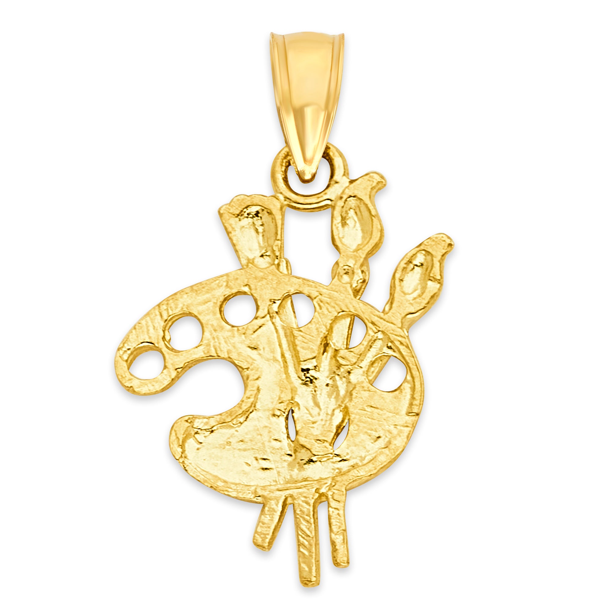 Solid Gold Painter Pendant - 10k or 14k