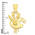 Load image into Gallery viewer, Solid Gold Painter Pendant - 10k or 14k

