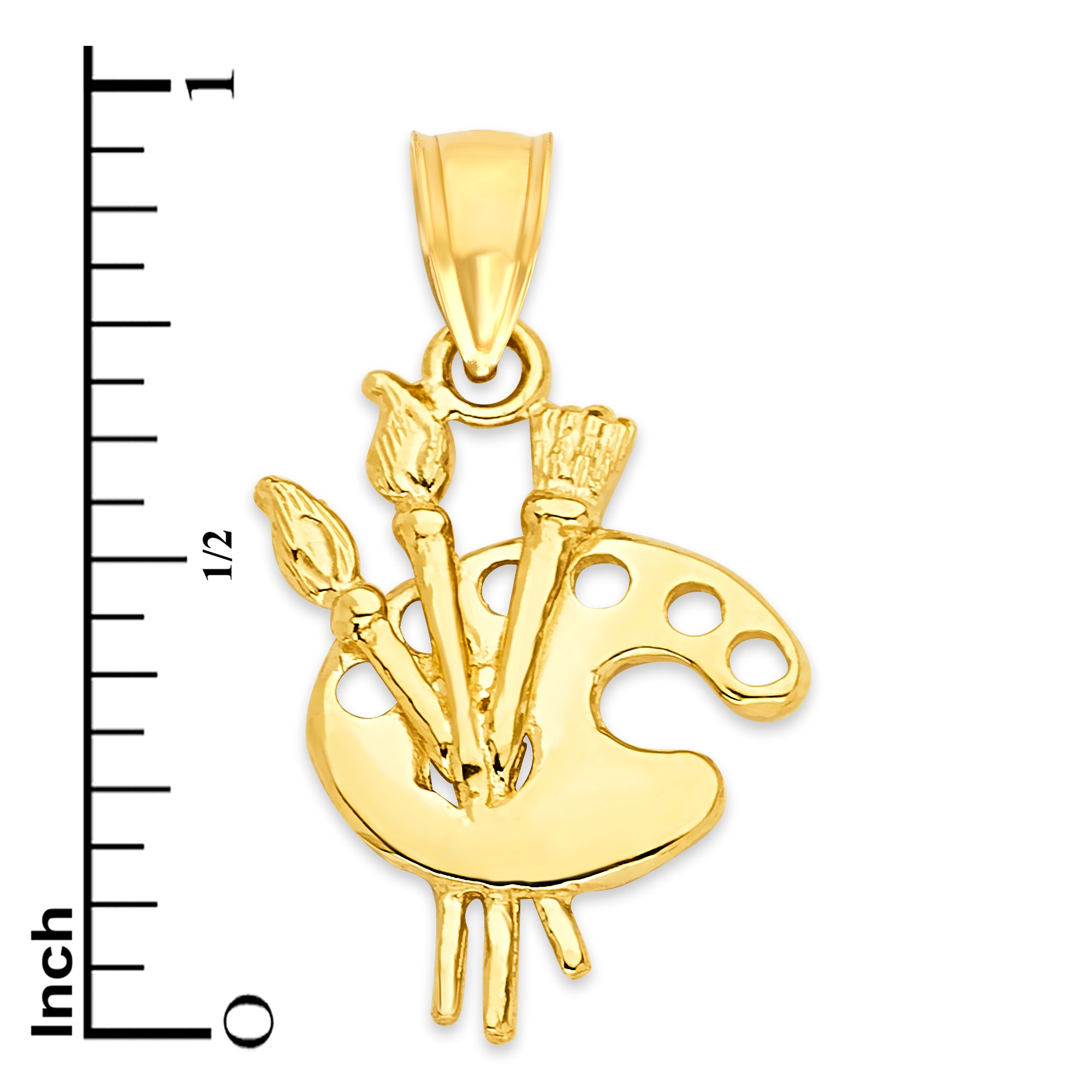 Solid Gold Painter Pendant - 10k or 14k