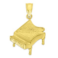 Load image into Gallery viewer, Solid Gold Piano Pendant - 10k or 14k
