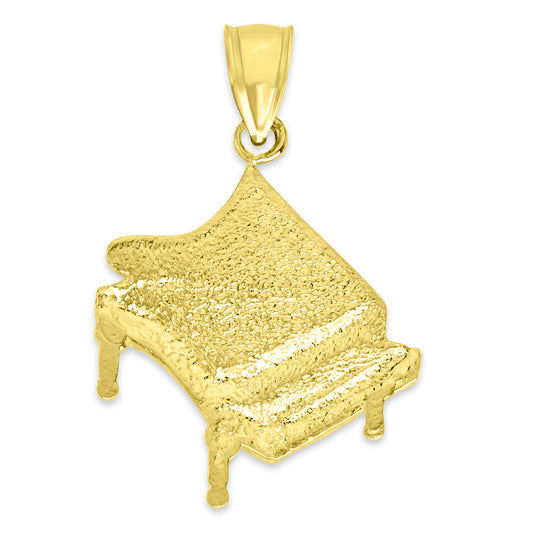 Solid Gold Piano Pendant - 10k or 14k