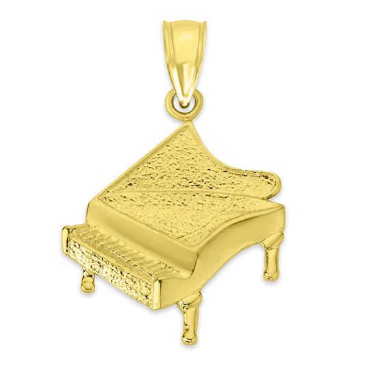 Solid Gold Piano Pendant - 10k or 14k