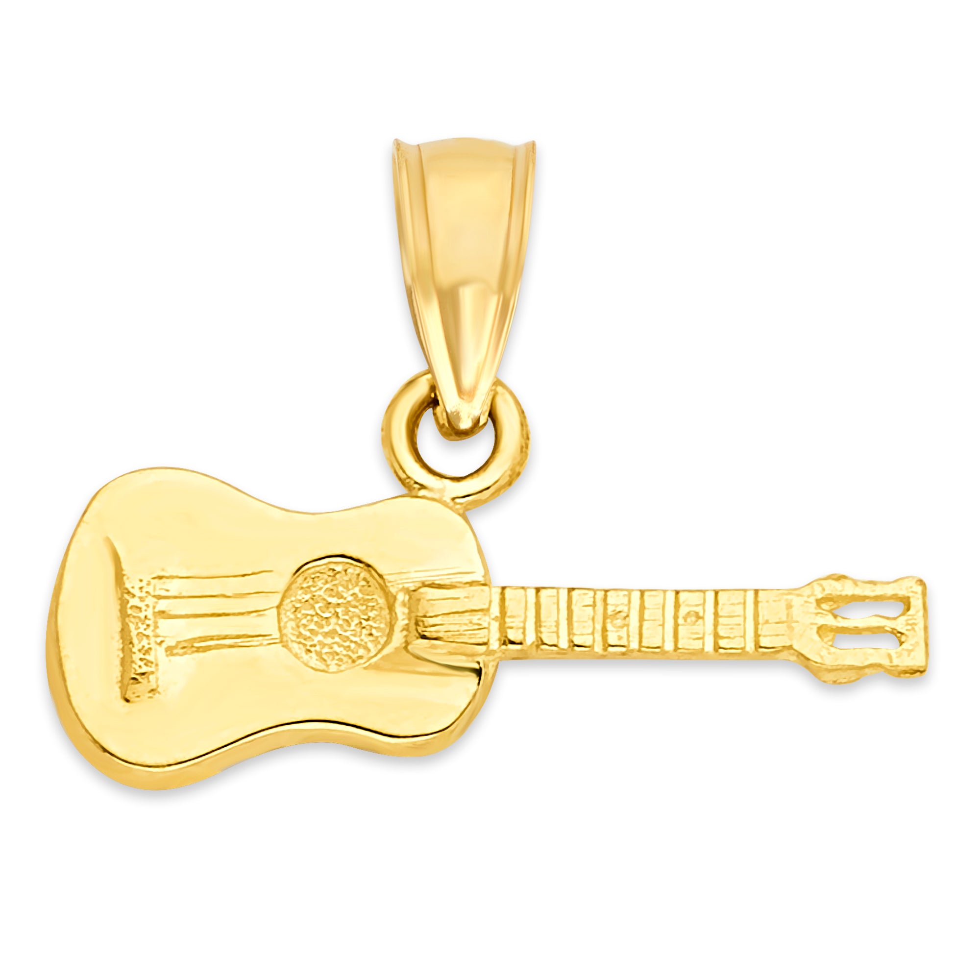 Solid Gold Guitar Pendant - 10k or 14k