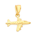 Load image into Gallery viewer, Solid Gold Airplane Pendant - 10k or 14k
