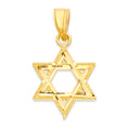 Load image into Gallery viewer, Solid 10k Gold Star of David Pendant
