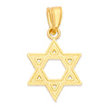 Load image into Gallery viewer, Solid 10k Gold Star of David Pendant
