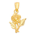 Load image into Gallery viewer, Solid Gold Rose Pendant - 10k or 14k
