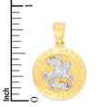 Load image into Gallery viewer, 10k/14k Solid Gold Saint George Medallion Pendant - Religious Jewelry for Protection
