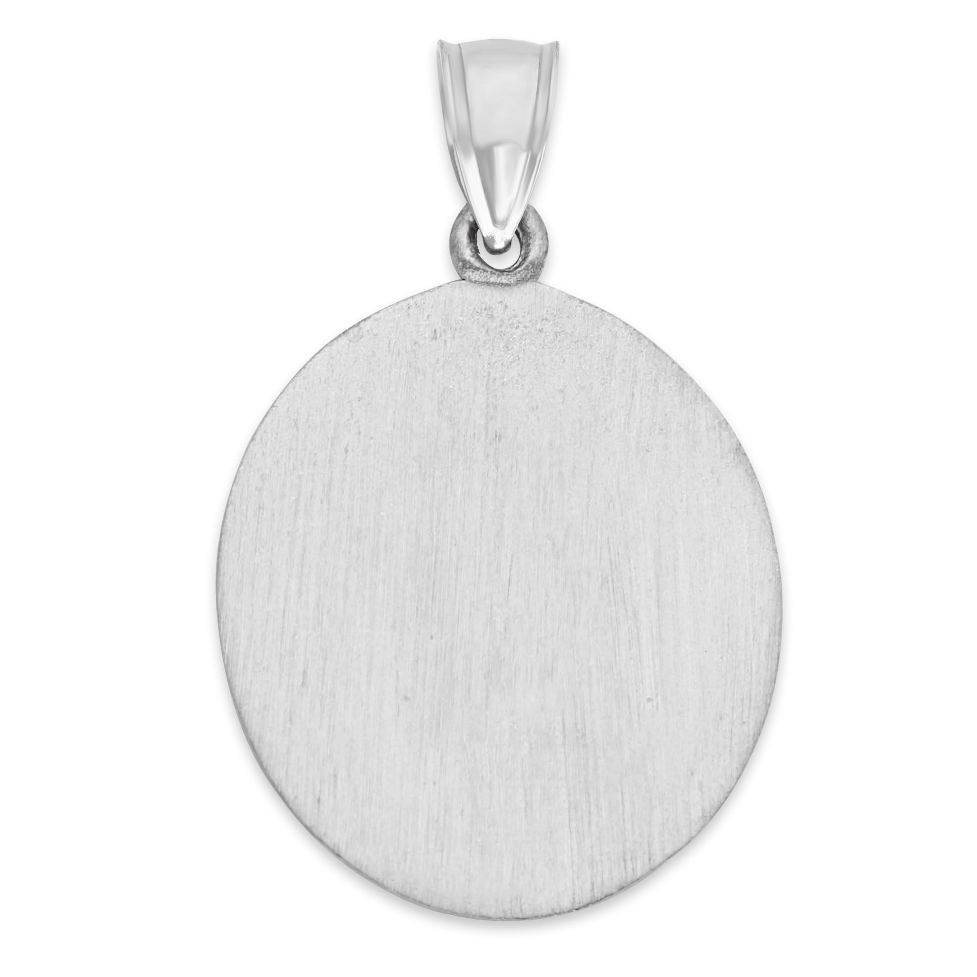 10k/14k Solid White Gold Saint Michael Pendant - Religious Jewelry for Protection