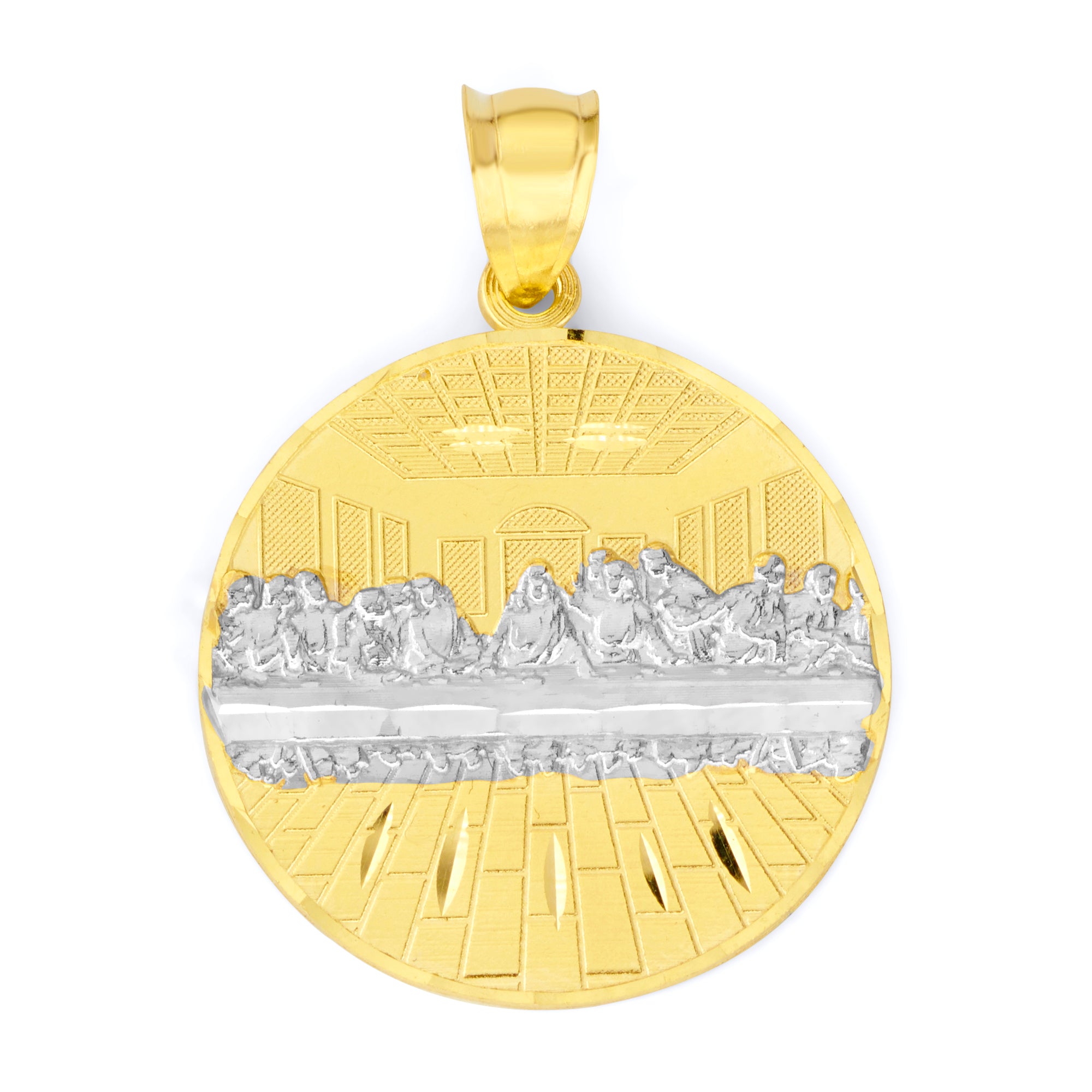 Solid Gold Last Supper Pendant - 10k or 14k