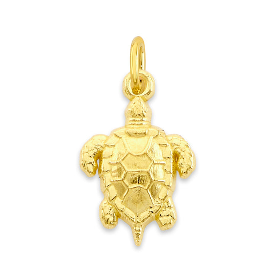 Solid Gold Turtle Pendant - 10k or 14k