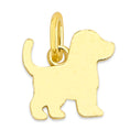 Load image into Gallery viewer, Solid Gold Dog Silhouette Charm: 10k/14k Canine Lover Necklace Accessory
