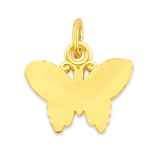 Solid Gold Butterfly Charm - 10k or 14k