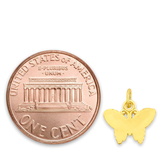 Solid Gold Butterfly Charm - 10k or 14k