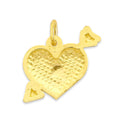 Load image into Gallery viewer, Solid Gold Heart with Arrow Charm - 10k or 14k
