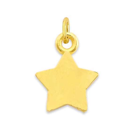 Solid Gold Star Charm - 10k or 14k