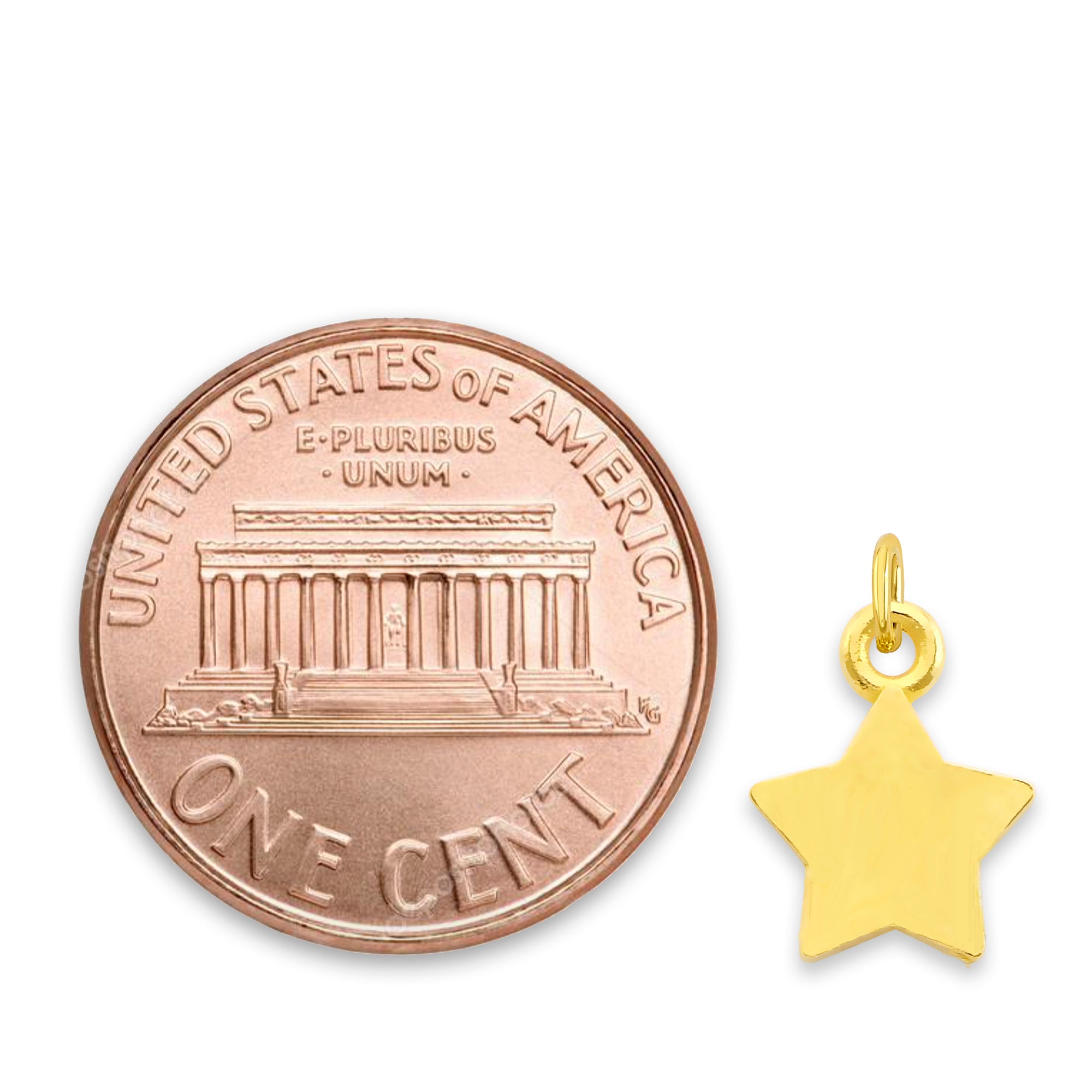 Solid Gold Star Charm - 10k or 14k