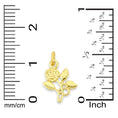 Load image into Gallery viewer, Solid Gold Hanging Rose Charm - 10k or 14k
