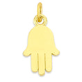 Load image into Gallery viewer, Solid Gold Hamsa Charm - 10k or 14k
